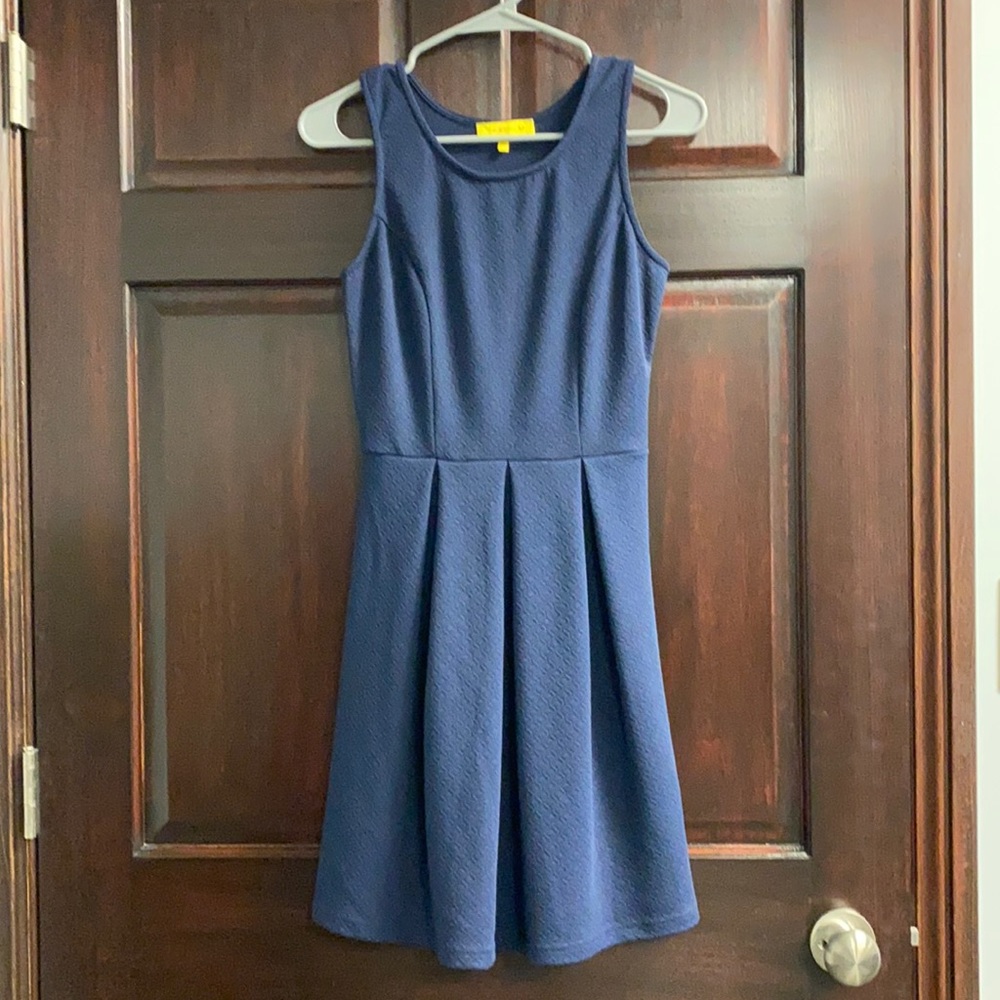 Ezra navy sleeveless fit and flare dress, size S